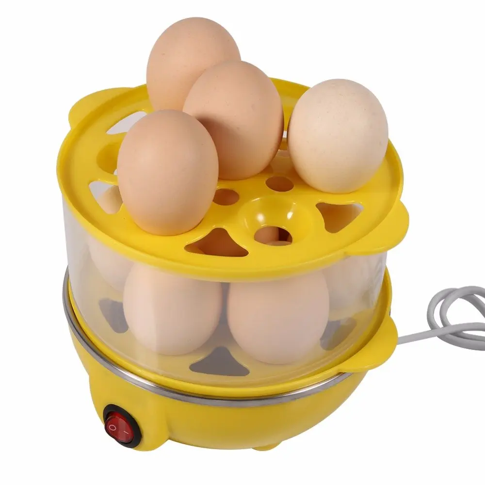 Multifunctional Double Layers Electric Smart Egg Boiler Egg Steamer Poacher