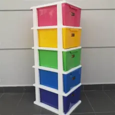 Storage Cabinet 5 Tier Big Drawer Plastic Rack Drawer Besar 5 Tingkat