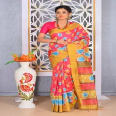 Embroidered Silk Saree